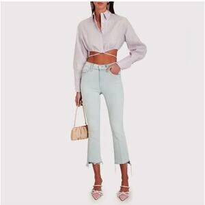 Mother The Insider Crop Step Fray High Rise Bootcut Jeans Sexico Mexico Size 28